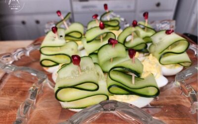 Christmas Tree Deviled Eggs