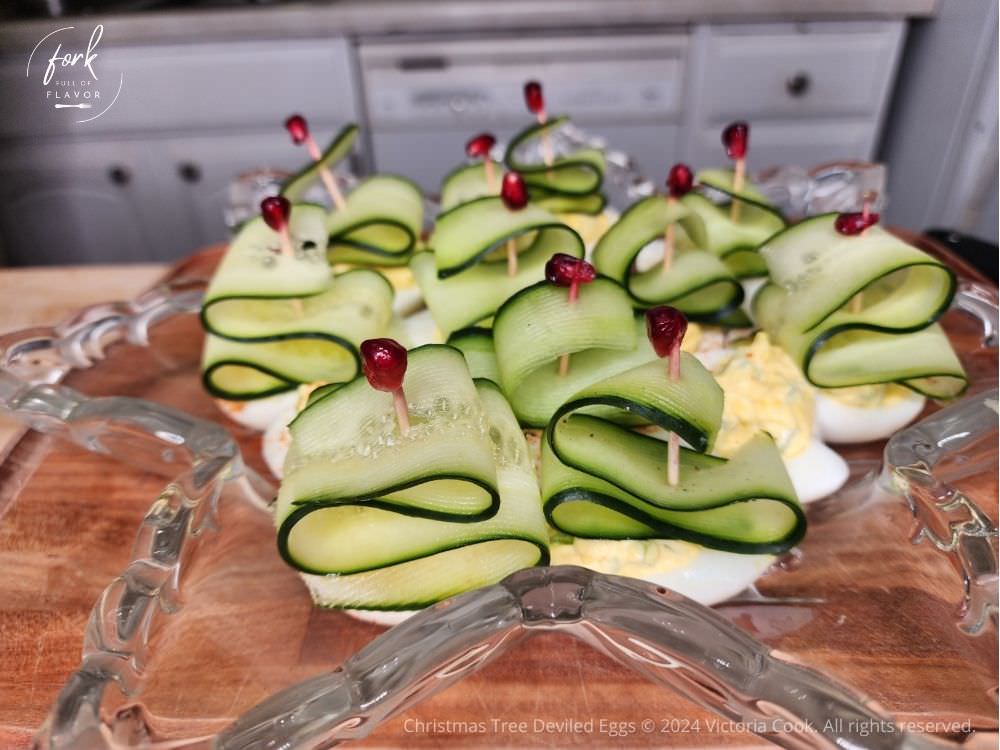 Christmas Tree Deviled Eggs